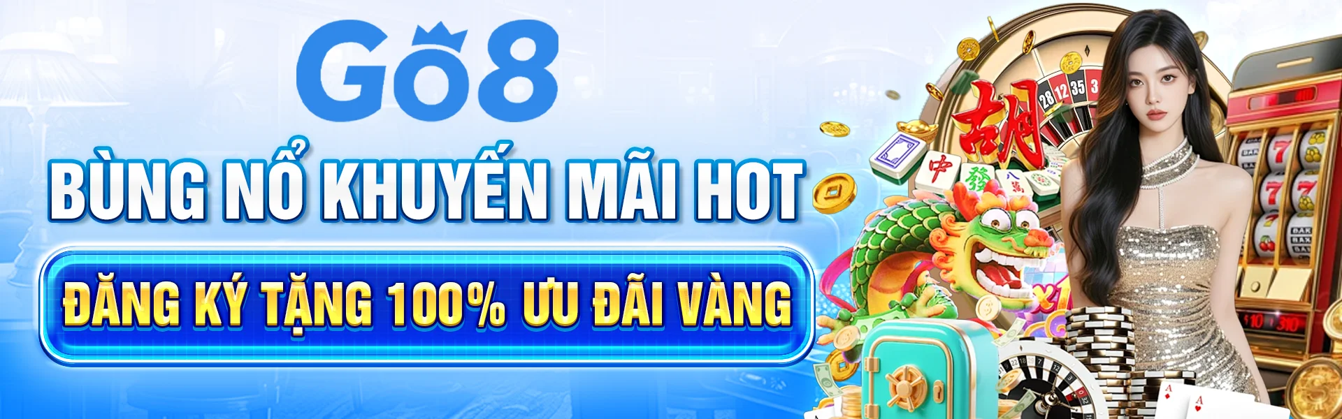 Banner GO8 về slot game và bắn cá tham khảo